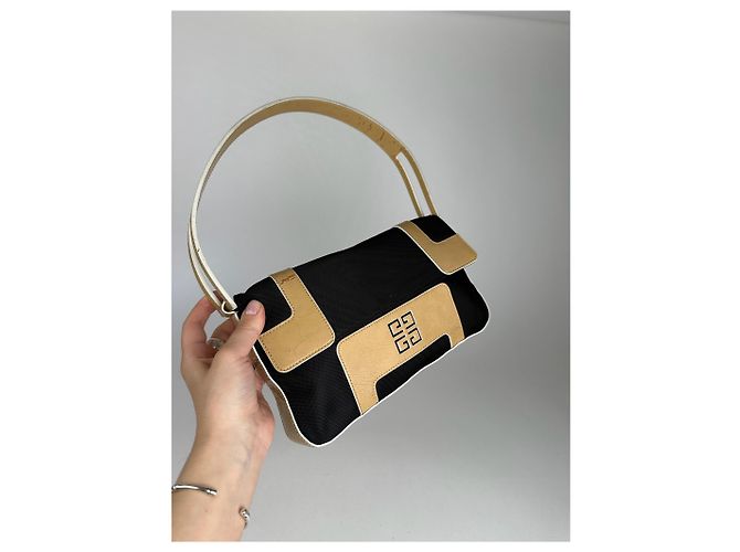 Vintage Givenchy 4G Leder Tasche schwarz braun - Ansicht 7