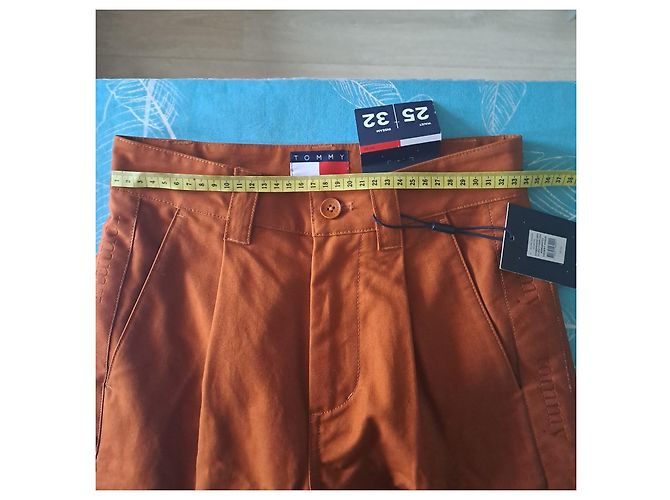 Pantalones Tommy Hilfiger de algodón Terracota Caramelo - vista 11