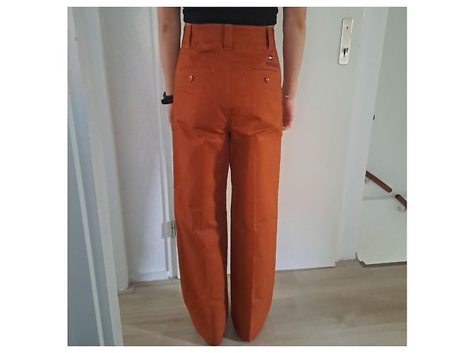 Pantalones Tommy Hilfiger de algodón Terracota Caramelo - vista 2