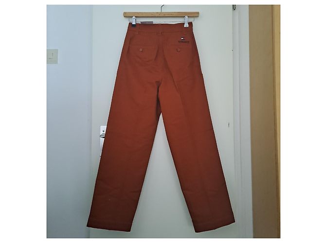 Pantalones Tommy Hilfiger de algodón Terracota Caramelo - vista 5