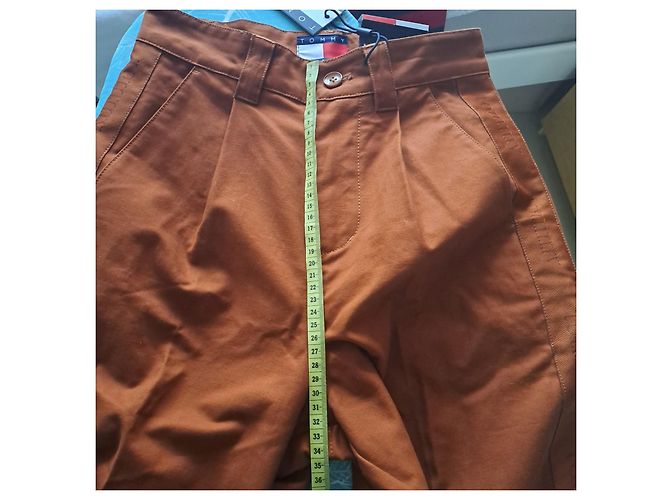 Pantalones Tommy Hilfiger de algodón Terracota Caramelo - vista 7