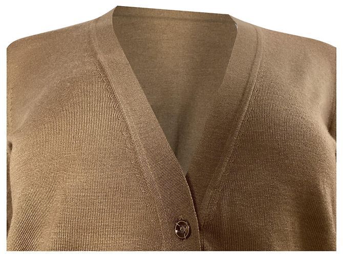 Saint Laurent V-Ausschnitt-Cardigan aus beigem Kaschmir - Ansicht 3