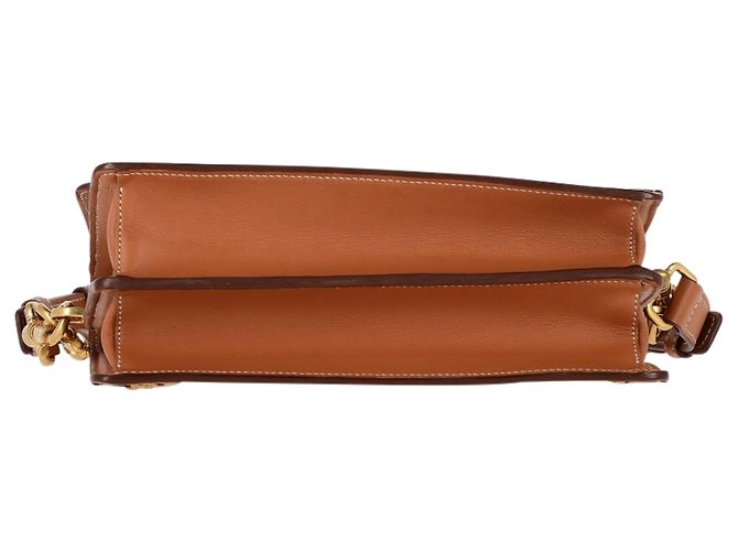 Borsa a spalla Tod's T Timeless in Rafia e Pelle Marrone - vista 4