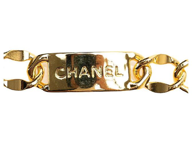 Chanel Cambon Coco Mark Medaillon Kettengürtel Golden Metallisch - Ansicht 4