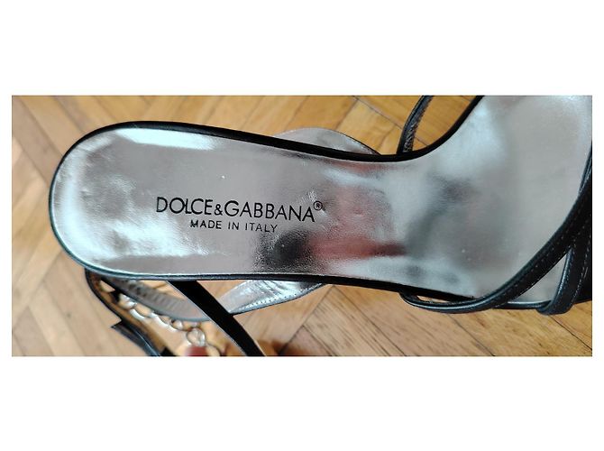 DOLCE & GABBANA SANDALO IN PELLE. Nero - vista 2