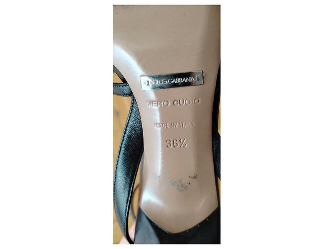 DOLCE & GABBANA SANDALO IN PELLE. Nero - vista 5