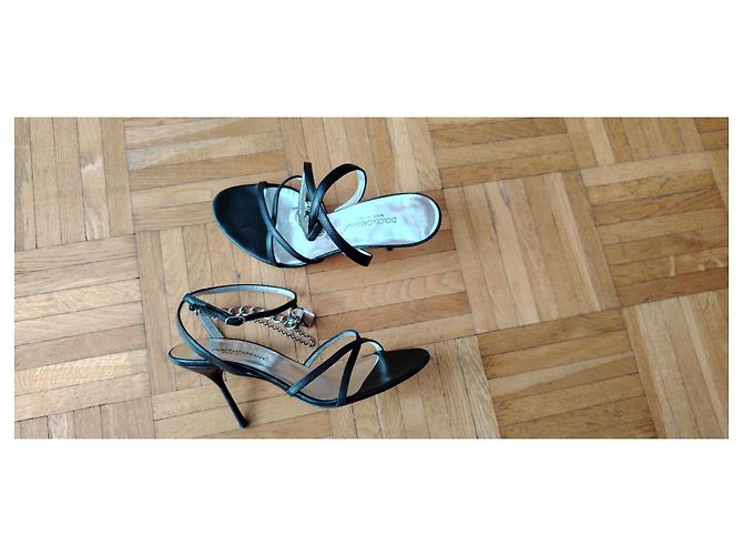 DOLCE & GABBANA SANDALO IN PELLE. Nero - vista 6