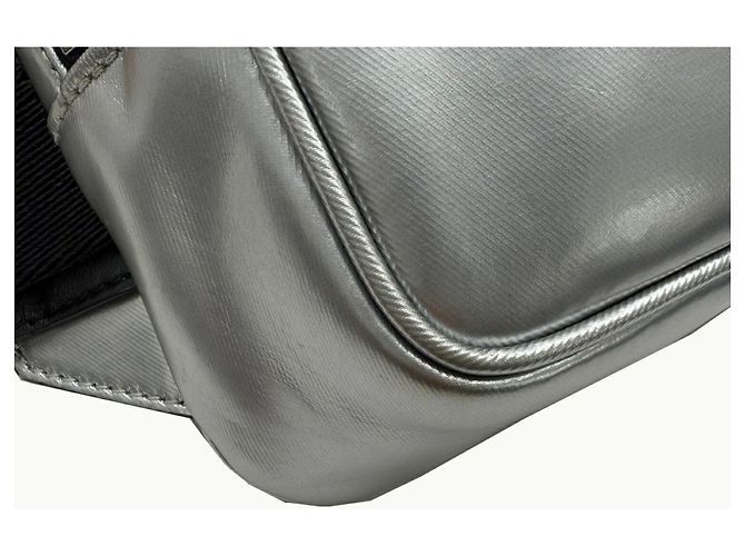 Borsa a spalla argento metallico Burberry - vista 6