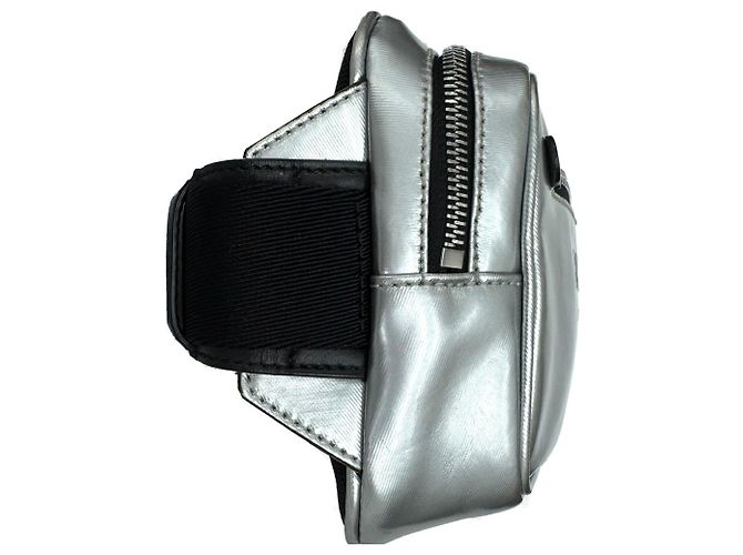 Borsa a spalla argento metallico Burberry - vista 7