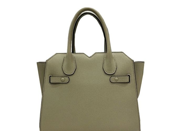 Borsa Valextra Milano Mini in Verde Tundra - vista 2