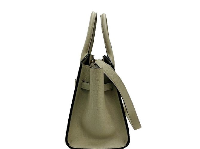 Borsa Valextra Milano Mini in Verde Tundra - vista 3