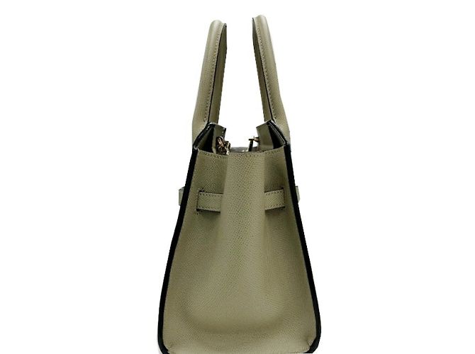 Borsa Valextra Milano Mini in Verde Tundra - vista 4