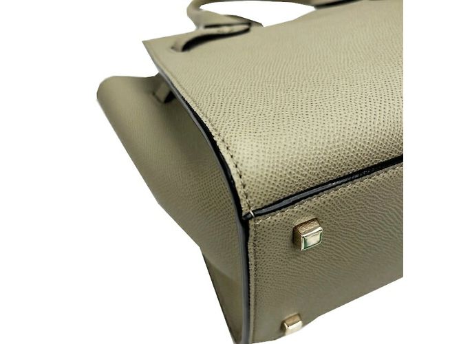 Borsa Valextra Milano Mini in Verde Tundra - vista 8