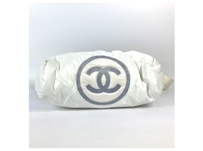 Borsa a Spalla Chanel Coconeige Fringe CC Logo Bianco - vista 5
