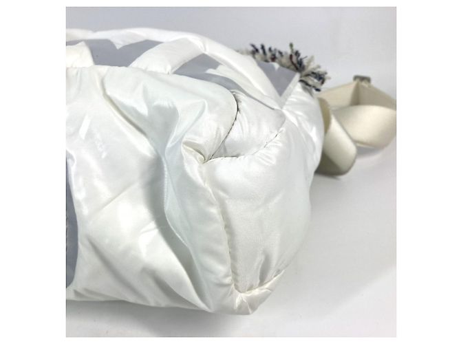 Borsa a Spalla Chanel Coconeige Fringe CC Logo Bianco - vista 6