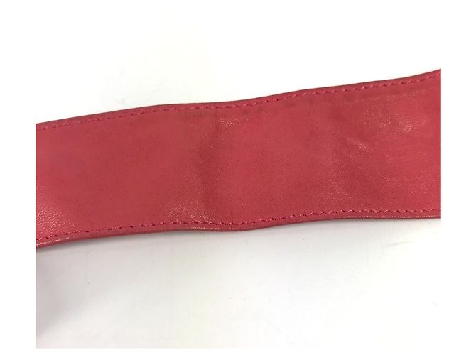 Cintura in catena di monete vintage Chanel Rosa Giallo - vista 10