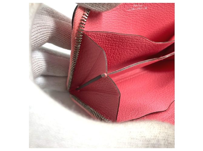Hermès Monedero de cuero rosa Hermes - vista 11
