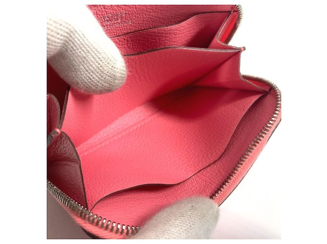 Hermès Monedero de cuero rosa Hermes - vista 12