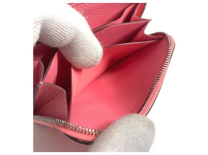 Hermès Monedero de cuero rosa Hermes - vista 13