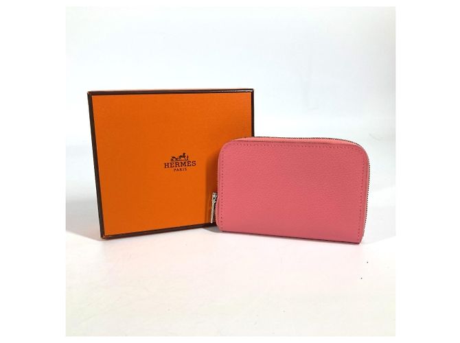 Hermès Monedero de cuero rosa Hermes - vista 15
