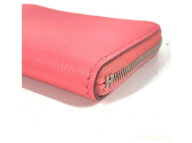 Hermès Monedero de cuero rosa Hermes - vista 4