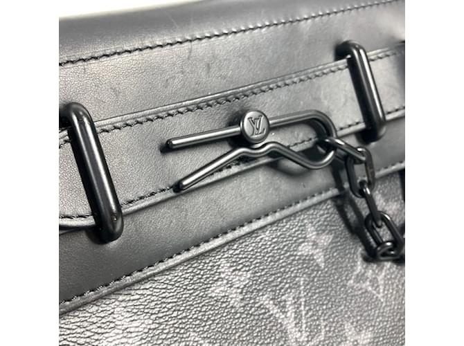 Borsa Steamer PM Monogram Eclipse Louis Vuitton Nero Monogramma - vista 9