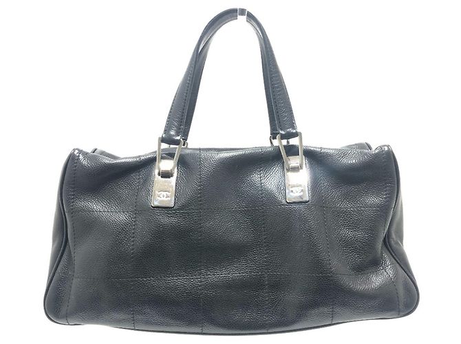 Sac Boston Mini en Chocolat Chanel Noir - vue 2