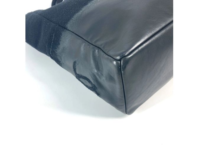 Vertikale Tote-Tasche mit CC Coco-Logo von Chanel Schwarz - Ansicht 5