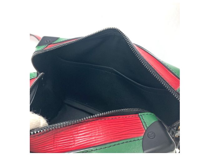 Louis Vuitton Epi Tricolor Soft Trunk Tasche Schwarz Rot Blau Grün Gelb - Ansicht 14