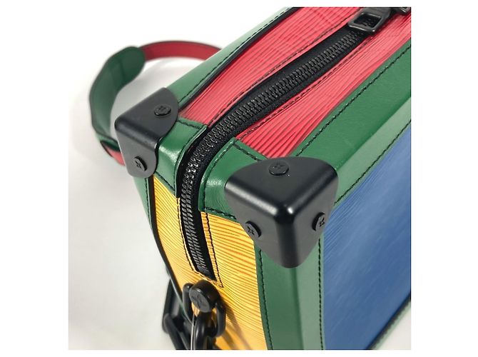 Louis Vuitton Epi Tricolor Soft Trunk Tasche Schwarz Rot Blau Grün Gelb - Ansicht 9