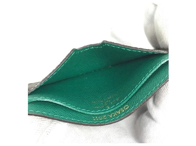 Tarjetero Monogram Louis Vuitton Castaño Verde - vista 10