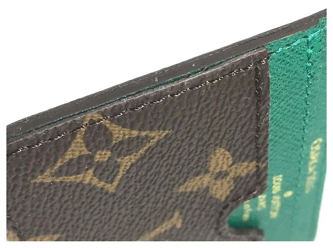 Tarjetero Monogram Louis Vuitton Castaño Verde - vista 11