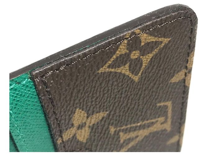 Tarjetero Monogram Louis Vuitton Castaño Verde - vista 12