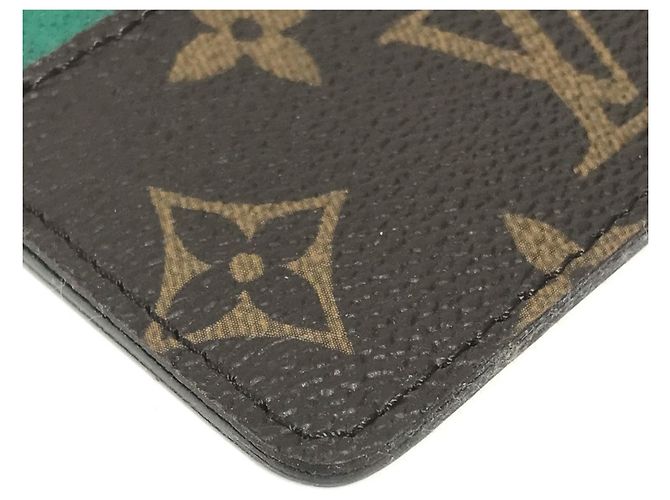 Tarjetero Monogram Louis Vuitton Castaño Verde - vista 5