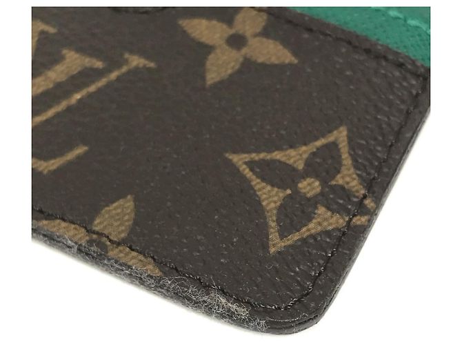 Tarjetero Monogram Louis Vuitton Castaño Verde - vista 6