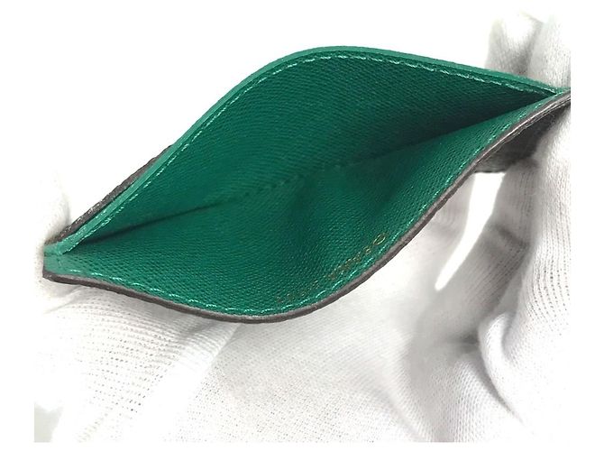 Tarjetero Monogram Louis Vuitton Castaño Verde - vista 9