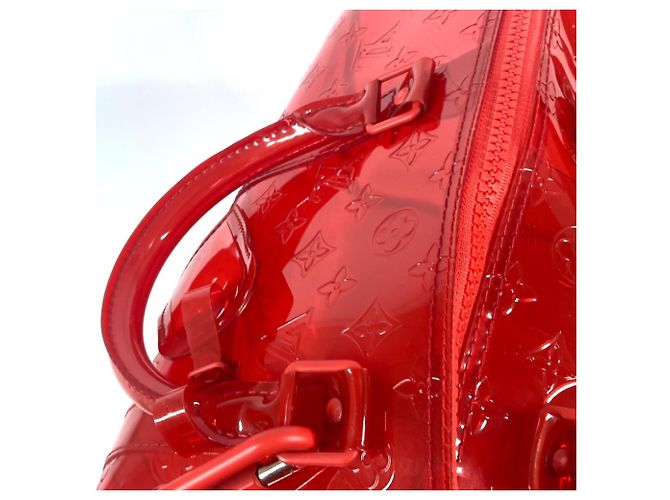 Borsa Keepall Bandoulière 50 Monogram Prism Trasparente Louis Vuitton Rosso - vista 11