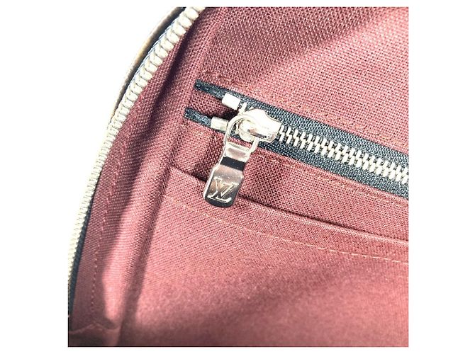 Borsa tote Monogram Macassar Louis Vuitton Marrone Nero - vista 12
