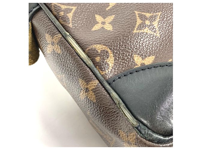 Borsa tote Monogram Macassar Louis Vuitton Marrone Nero - vista 17