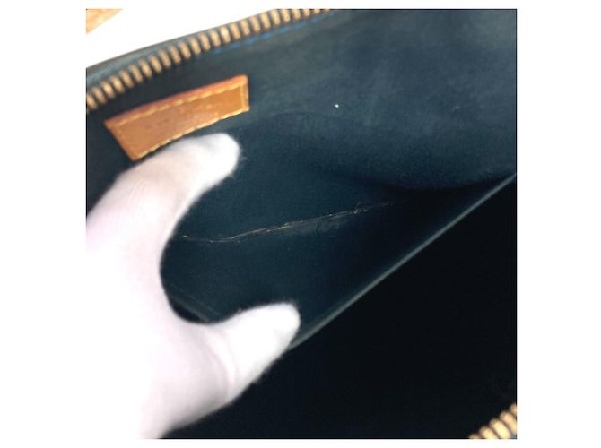 Louis Vuitton Monogram Vernis Bellevue GM Tote Bag Blau Grün - Ansicht 14