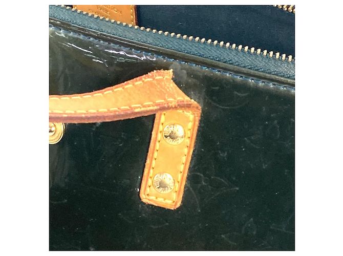 Louis Vuitton Monogram Vernis Bellevue GM Tote Bag Blau Grün - Ansicht 17