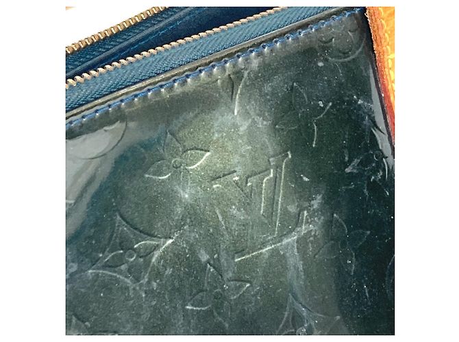 Louis Vuitton Monogram Vernis Bellevue GM Tote Bag Blau Grün - Ansicht 18