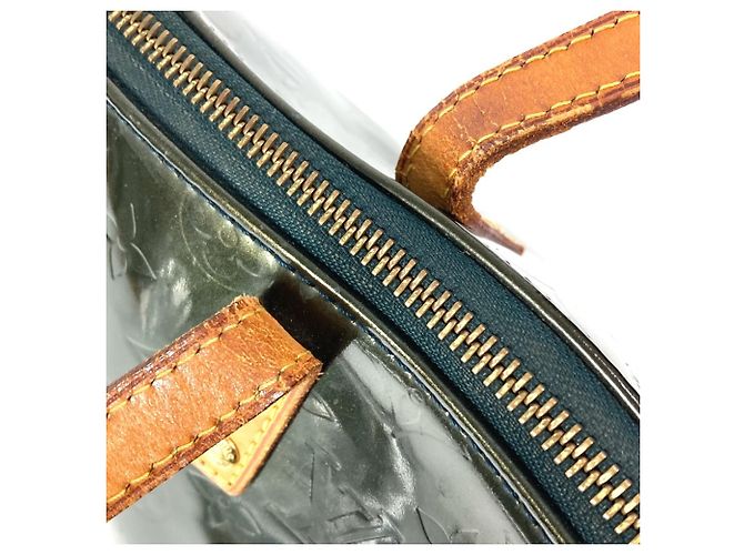 Louis Vuitton Monogram Vernis Bellevue GM Tote Bag Blau Grün - Ansicht 9