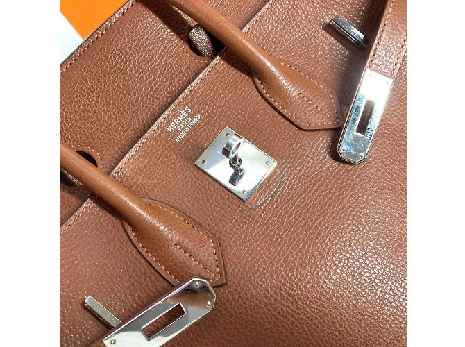 Hermès Borsa Hermes Birkin 35 in marrone Noisette - vista 11