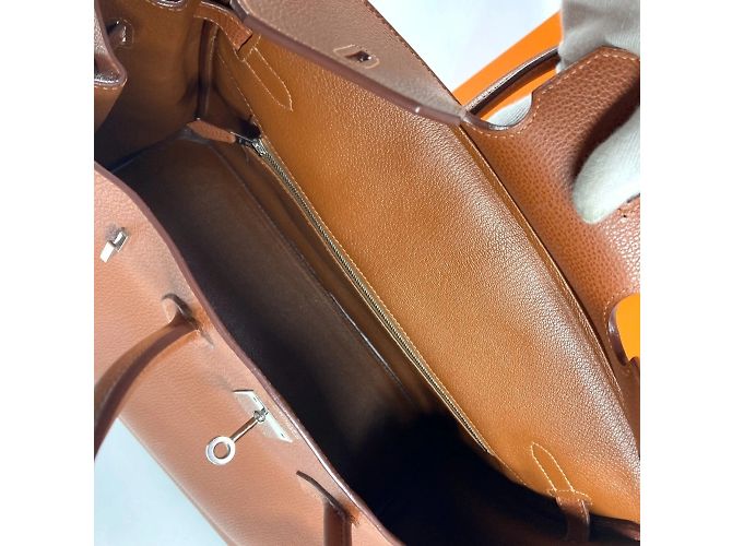 Hermès Borsa Hermes Birkin 35 in marrone Noisette - vista 12