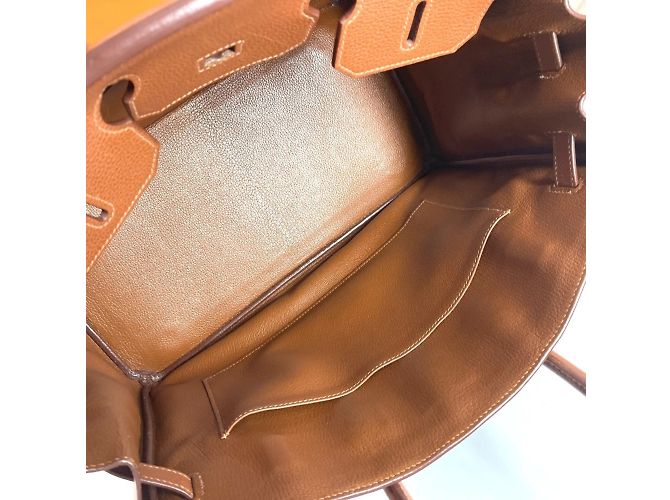 Hermès Borsa Hermes Birkin 35 in marrone Noisette - vista 9