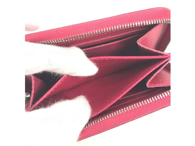Monedero con cremallera Epi Louis Vuitton Rosa Fucsia - vista 8