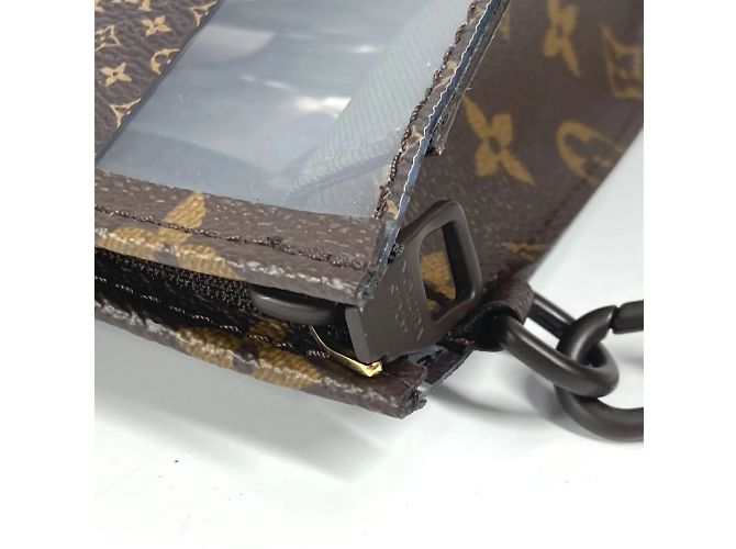 Borsa Pouch Stand Damier Monogram Louis Vuitton Marrone Damier ebene Monogramma - vista 10