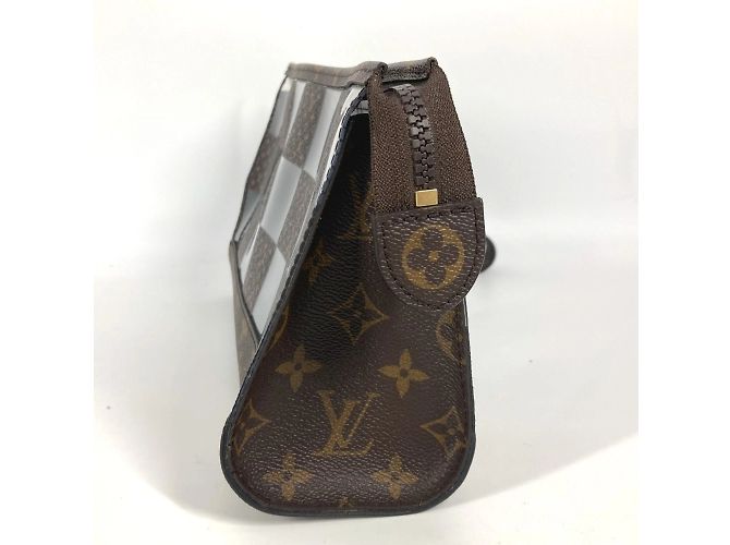 Borsa Pouch Stand Damier Monogram Louis Vuitton Marrone Damier ebene Monogramma - vista 4