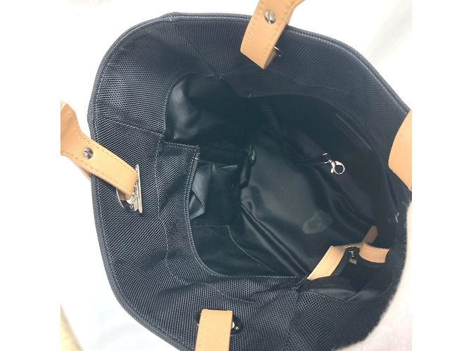 Chanel A34208 CC Coco Mark Paris Biarritz PM Borsa Tote Nero Bianco - vista 12
